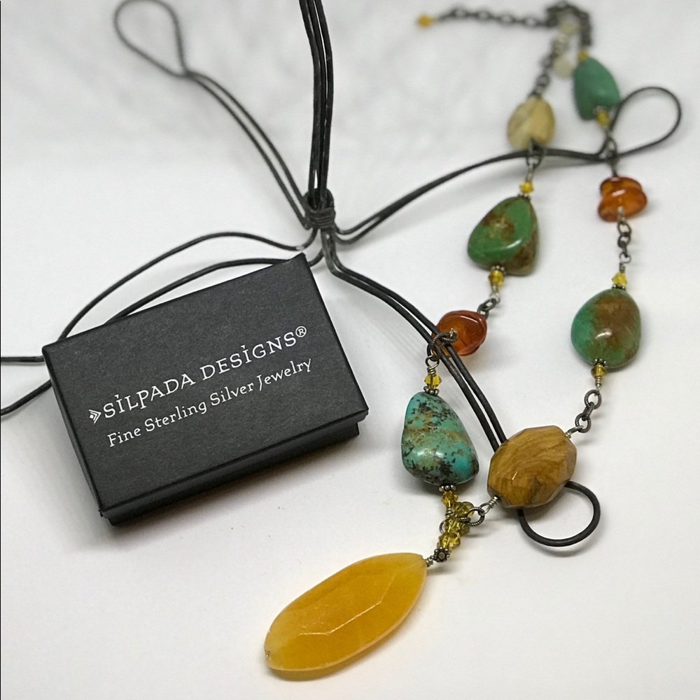 SILPADA SILVER, CRYSTAL, TURQUOISE, ETC. Necklace